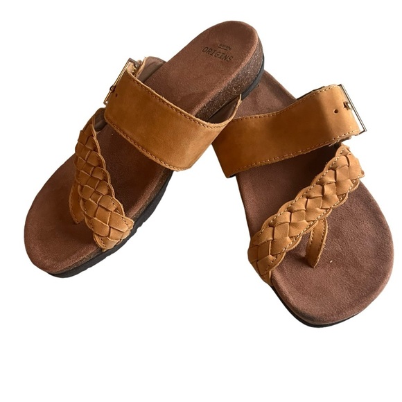 Earth Origins Shoes - Earth Origins Onida Sandal Slip-On Leather Sandals with Arch Support Summe size7